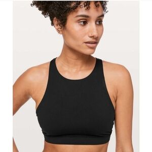 LULULEMON Energy Sports Bra High Neck Yoga Pilates Criss Cross Black Women's 8